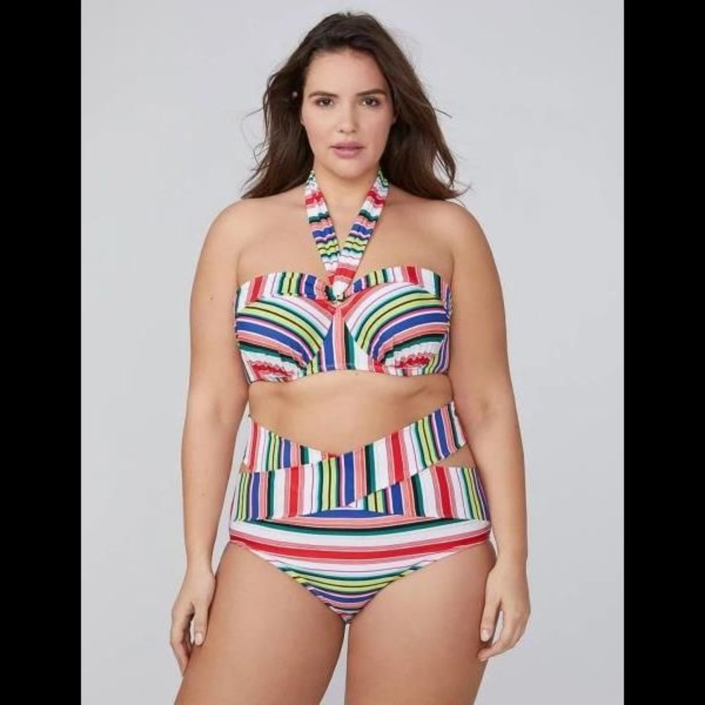 Lane Bryant Swim Top With Built In Bra 42DD
